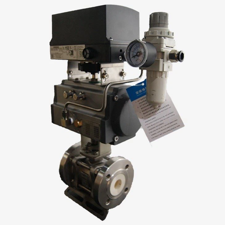 Pneumatic Fluorine Lined Ball Control Valve